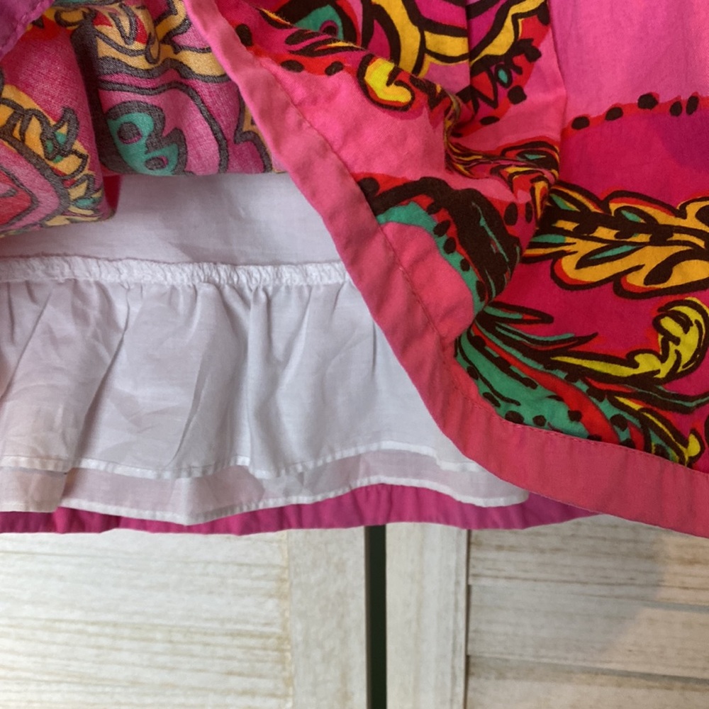 Lilly Pulitzer Girls Bella Paisley Skirt Size 6-7 - Picture 4 of 10